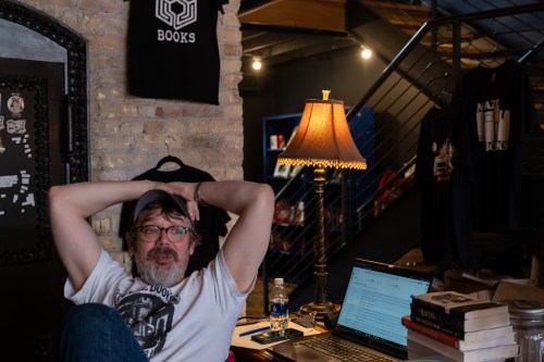 Dave Pedersen at Maze Books in Rockford, IL 